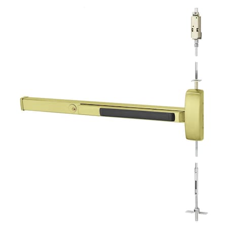 Sargent Grade 1 Concealed Vertical Rod Exit Device, Wide Stile Pushpad, 42-in Device, 120-in Door Height, Ex 16-MD8610J RHR 4